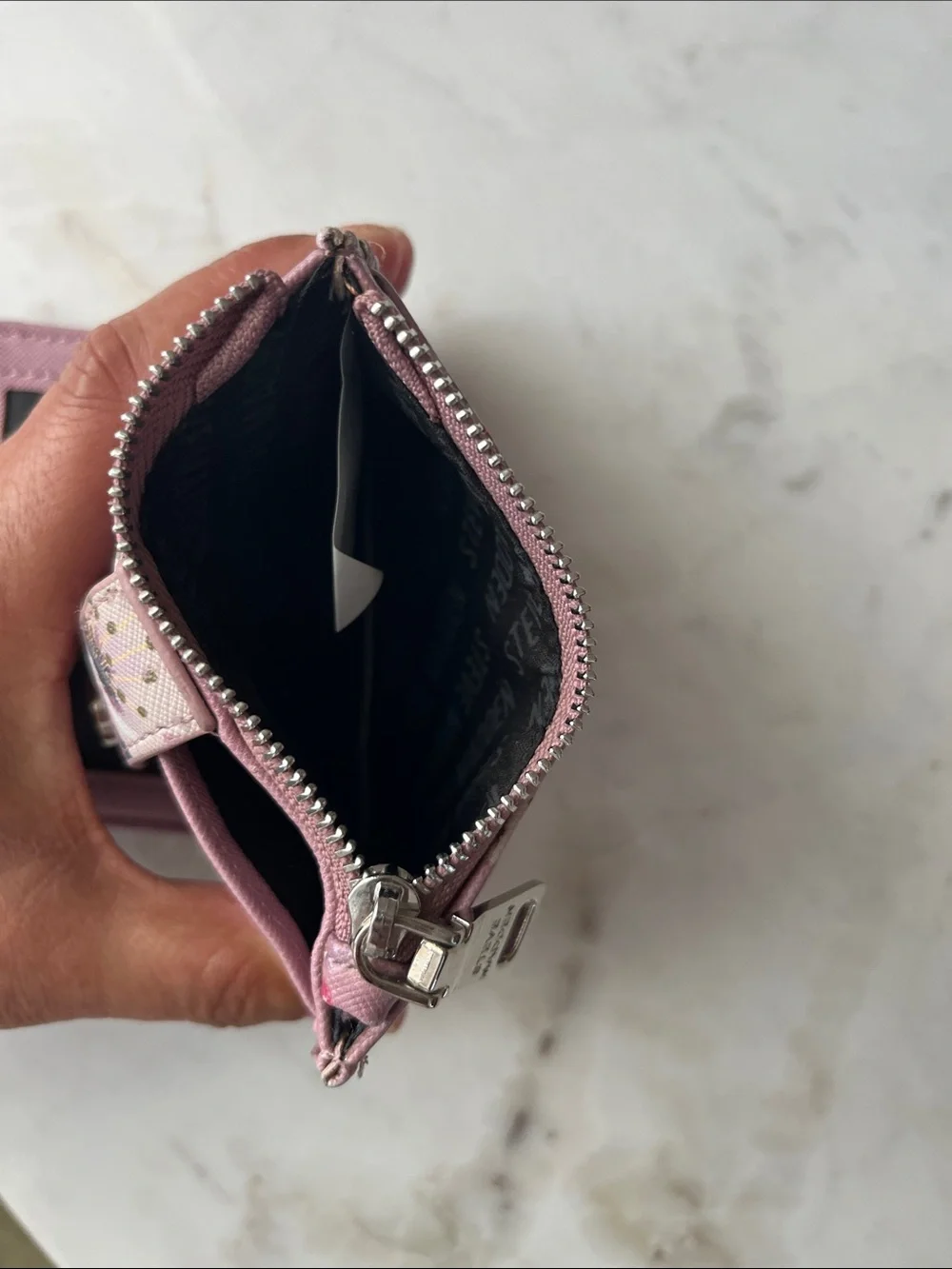 Steve Madden Pink Floral Compact Card Wallet
